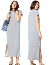 SPANX The AirEssentials Air Essentials Stripe Maxi Dress Blue Size M retail $138