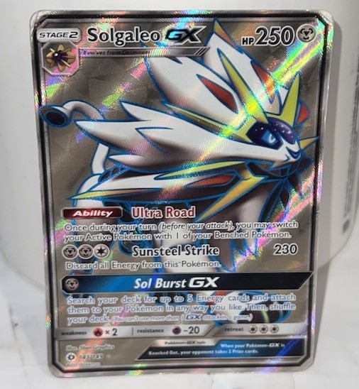 Pokemon Card Solgaleo GX 143/149 Sun & Moon Base Ultra Rare