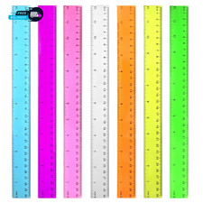 Color Transparent Ruler Plastic Rulers Ruler 12 Inch Kids Ruler for School Ruler