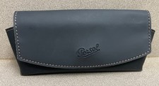 PERSOL EYEGLASSES SUNGLASSES LEATHER BLACK SEMI HARD CASE
