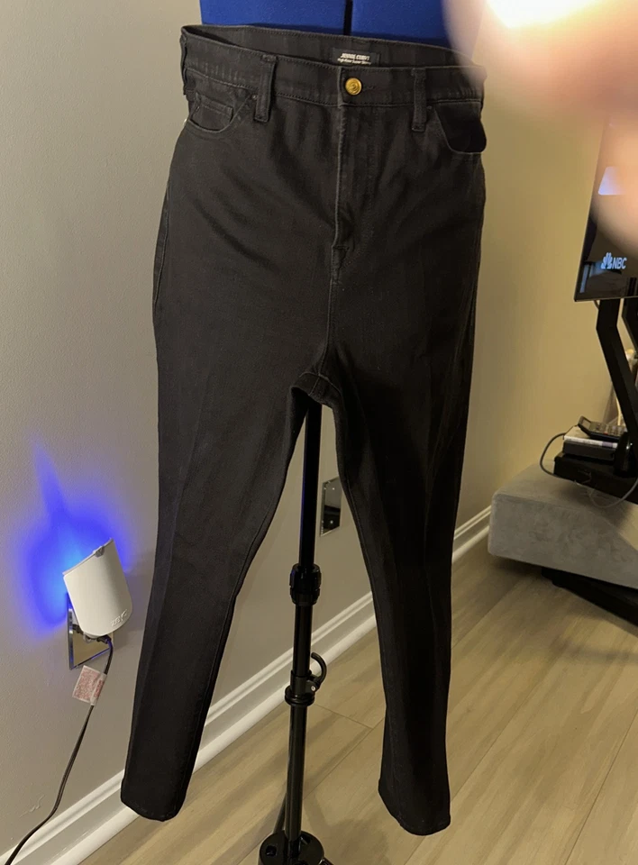 👖 VERDADEIRA RELIGIÃO, Feminino, Jennie Curvy, Jeans Skinny Cintura Alta, Preto, Tamanho 36 - Imagem 2 de 4