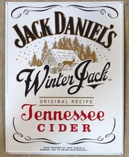 Jack Daniels SEASONAL WINTER JACK Tin Sign 17"x22"