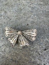 Filigran Bunad sterling silver Norway Norwegian Brooch vtg estate 2522
