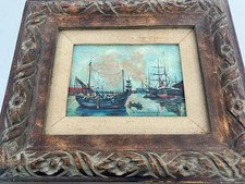 Quadro elencato barche Anne Hershenburgh (1915-2004) lavorato alla Warner Bro 25 anni