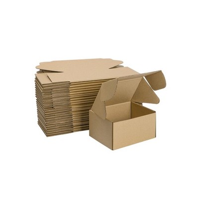6x4x3 Inches Boxes Pack of 25, Small Corrugated Cardboard for Mailing Packing...