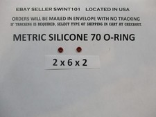 2mm ID x 6mm OD x 2mm thick SILICONE O-ring. Quan 2.