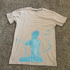 Marina Princess of Power Tour Shirt Cream Blue Sz Med FLAW