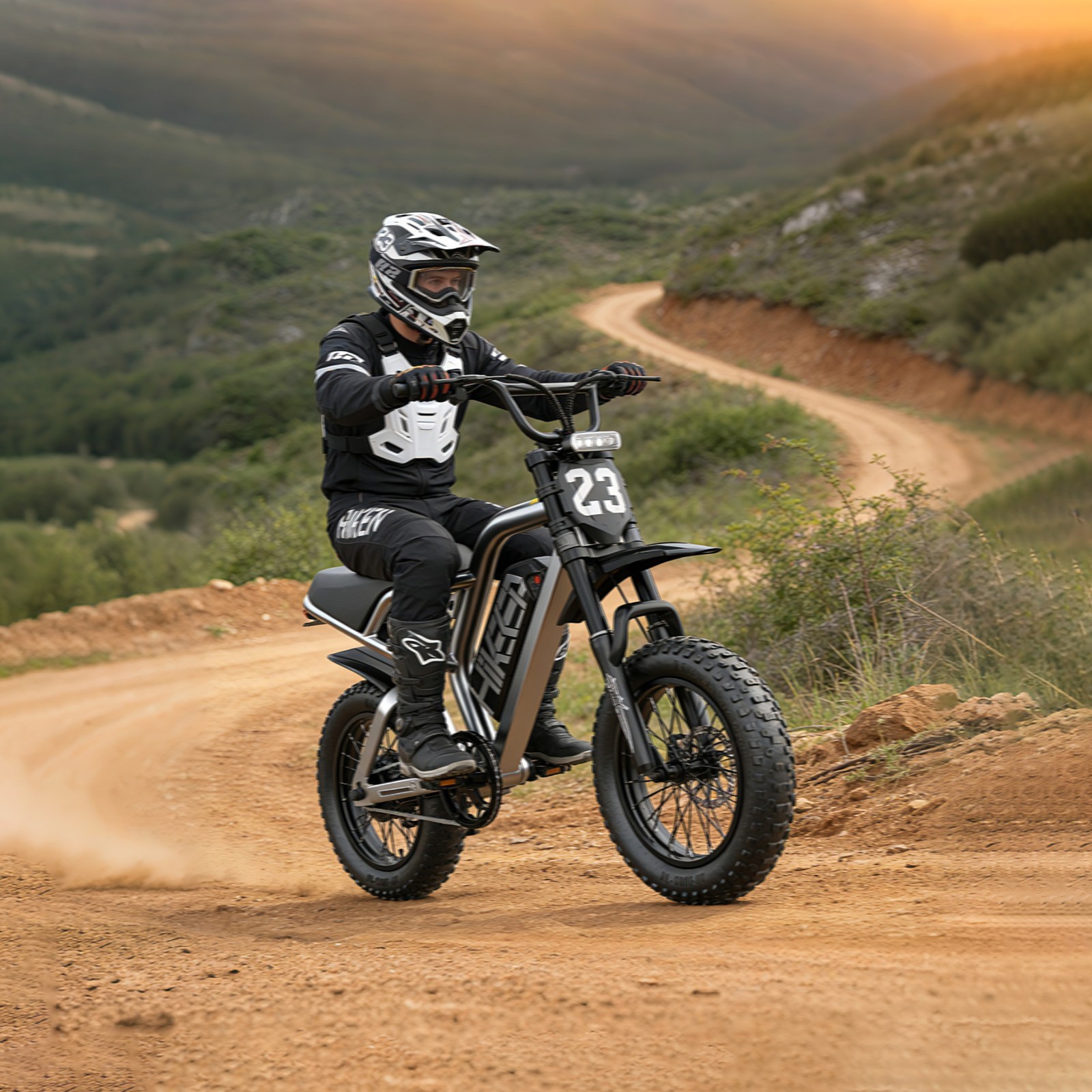 Hikeep 16''x3 48V 15Ah Electric Bike 1500W Peak E-bike Fat tires for Teenager US