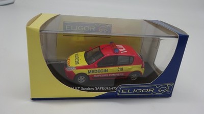 101372 Eligor Renault Sandero Sapeurs-Pompiers VLM Feuerwehr - 1:43