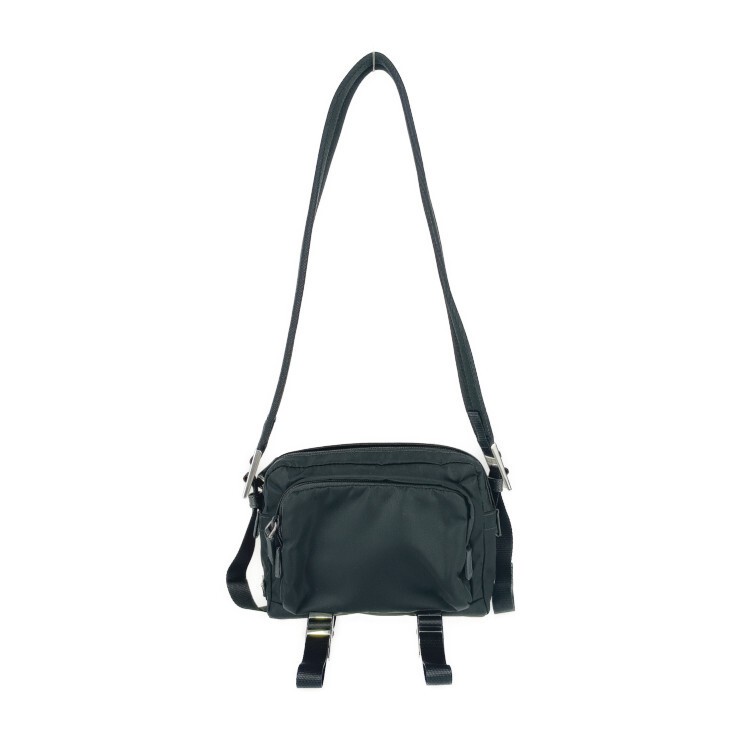 Prada Black Nylon Shoulder Bag Crossbody Messenger Pochette 2Vh043