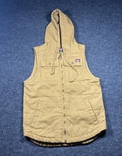 Wrangler Workwear Hooded Vest Duck Canvas Size Small 11