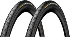 Set Of Two Continental Grand Prix 4-Season 700C Black/Black 700X25C Tires 