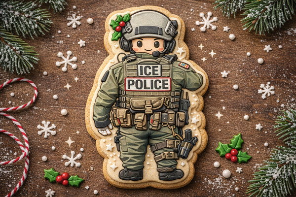 I Stand With ICE COOKIE IMAGEN DIGITAL EE. UU. Apoyo Aplicación de la Ley Patrulla Fronteriza