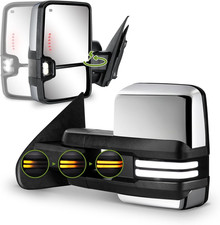 2014-2018 Silverado 1500 2015-2019 2500HD 3500HD Towing Mirrors Compatible Repla