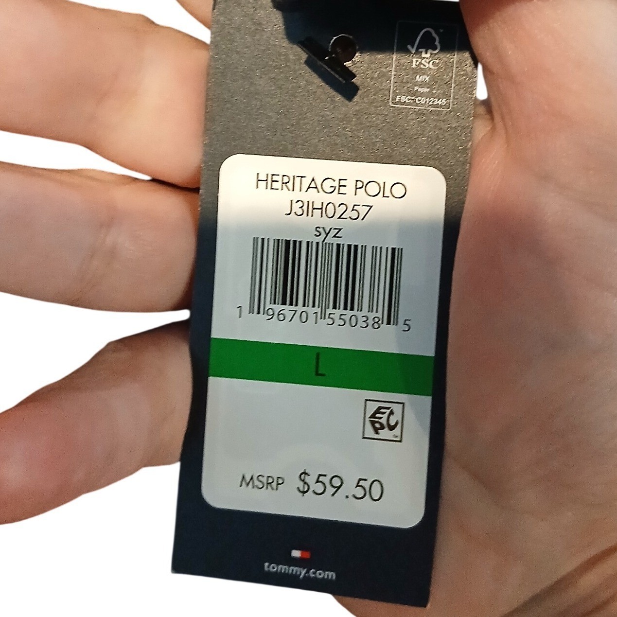 Tommy Hilfiger Heritage Polo Shirt Navy Gold Metallic Stripe Womans Large Preppy thumbnail 4