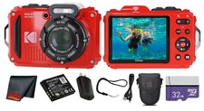 Kodak PIXPRO WPZ2 Waterproof Digital Camera  32GB Card Bundle - Red