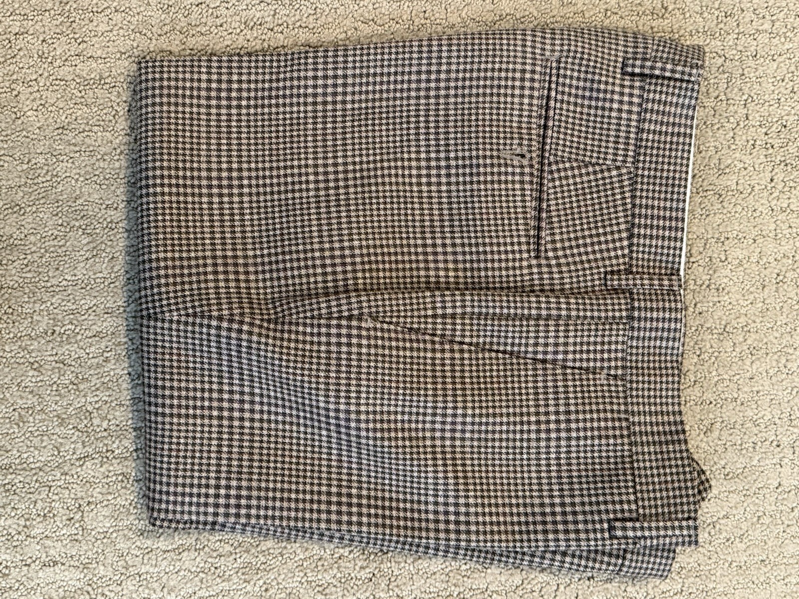 Etro Milano Men’s 50 34W Brown Plaid 100percent Wool Pants Italy New No Tags image 9