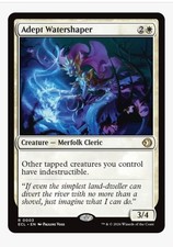 Adept Watershaper | Rare MTG ECL Lorwyn | Merfolk Cleric Indestructible | NM