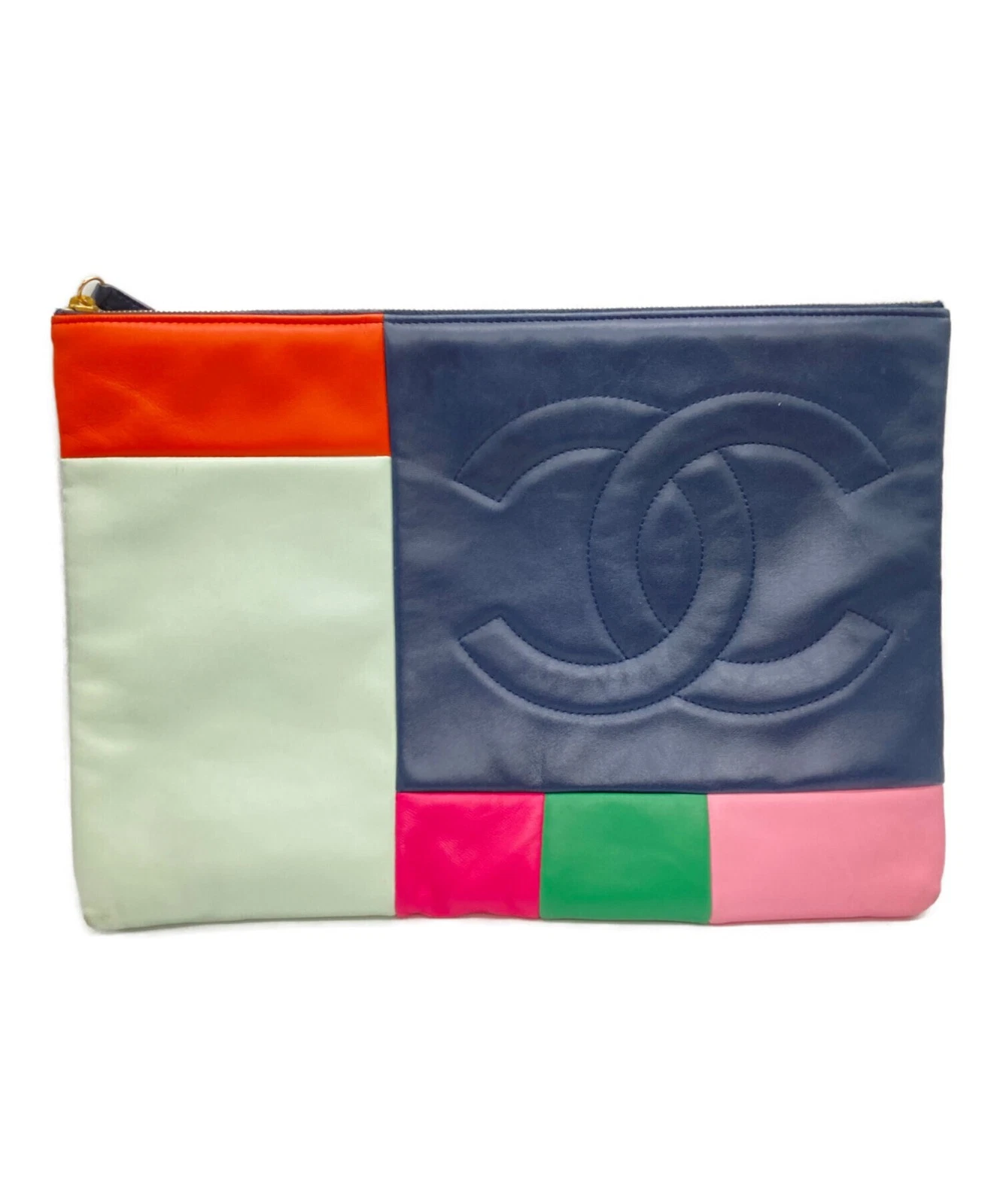 Chanel — Chanel Lock Coco Mark Multicolor Clutch Bag #TFB9537