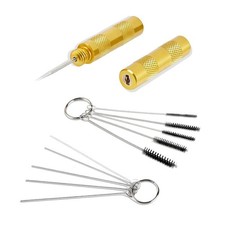 Airbrush Cleaning Kit Needle Brush Set Stainless Steel Repair Tool 3pc