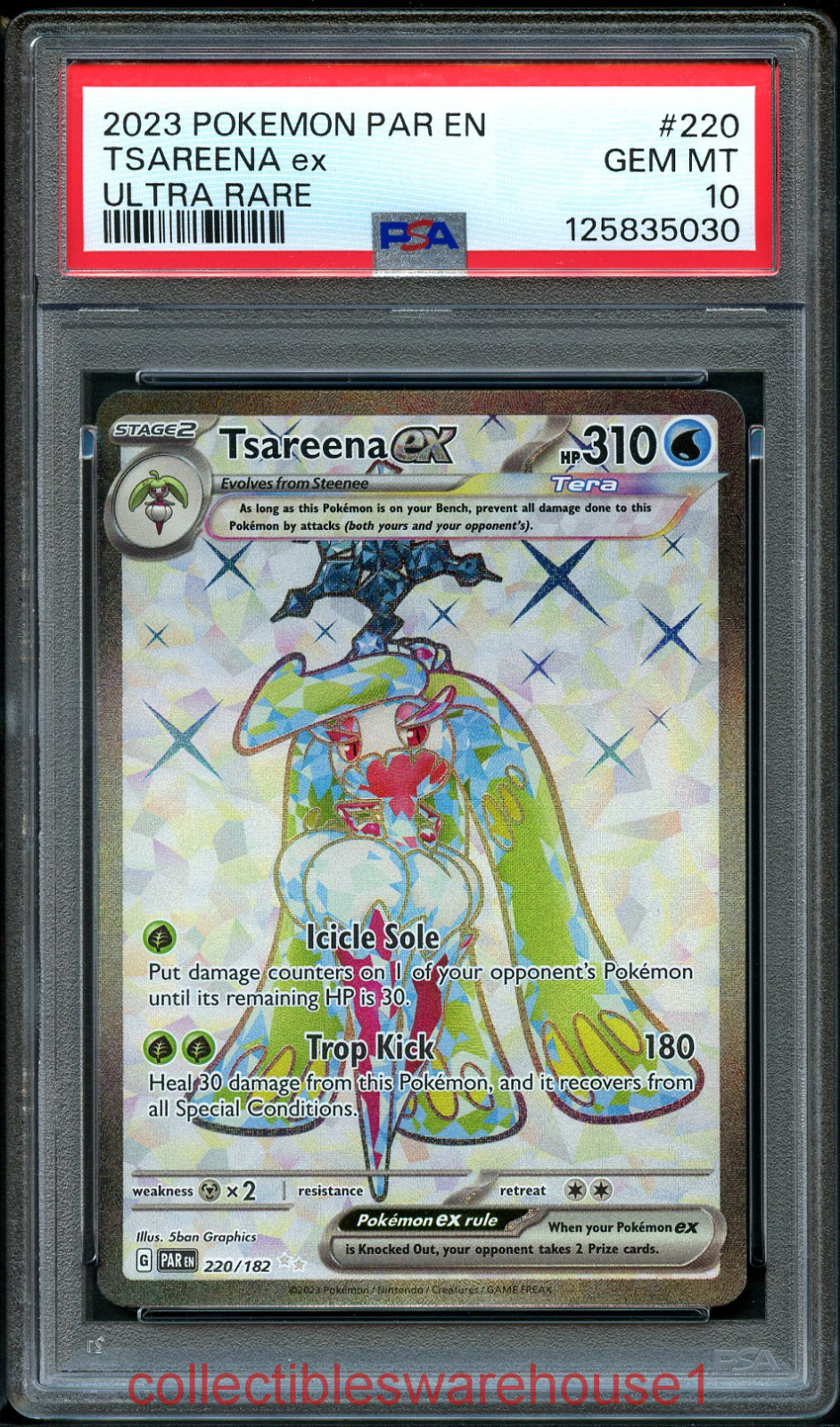 Pokemon Paradox Rift Tsareena ex 220 PSA 10