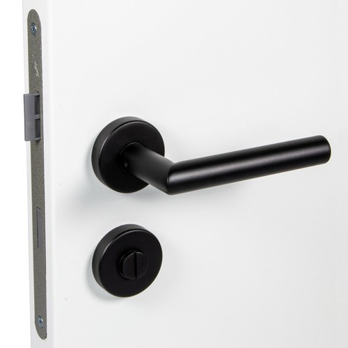 Ferramenta per porte Acciaio Inox Nero Maniglia interna Opaco Camera - Foto 21 di 28