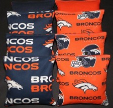 Denver Broncos Cornhole Bean Bags 8 ACA Regulation Corn Hole Bags Tailgate Toss