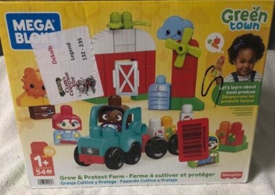 Mega BLOKS Toddler Building Blocks, Fisher-Price-Green Town Grow & Protect Farm