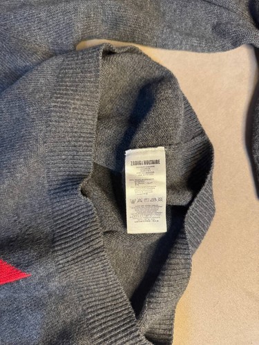 ZADIG&VOLTAIRE Grey Flash Long Sleeve Wool & Cashmere Sweater 10 Years - Picture 7 of 14