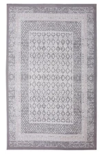 Bordered Transitional - 5'x8' Peach, Geometric Pattern Area Rug - 510