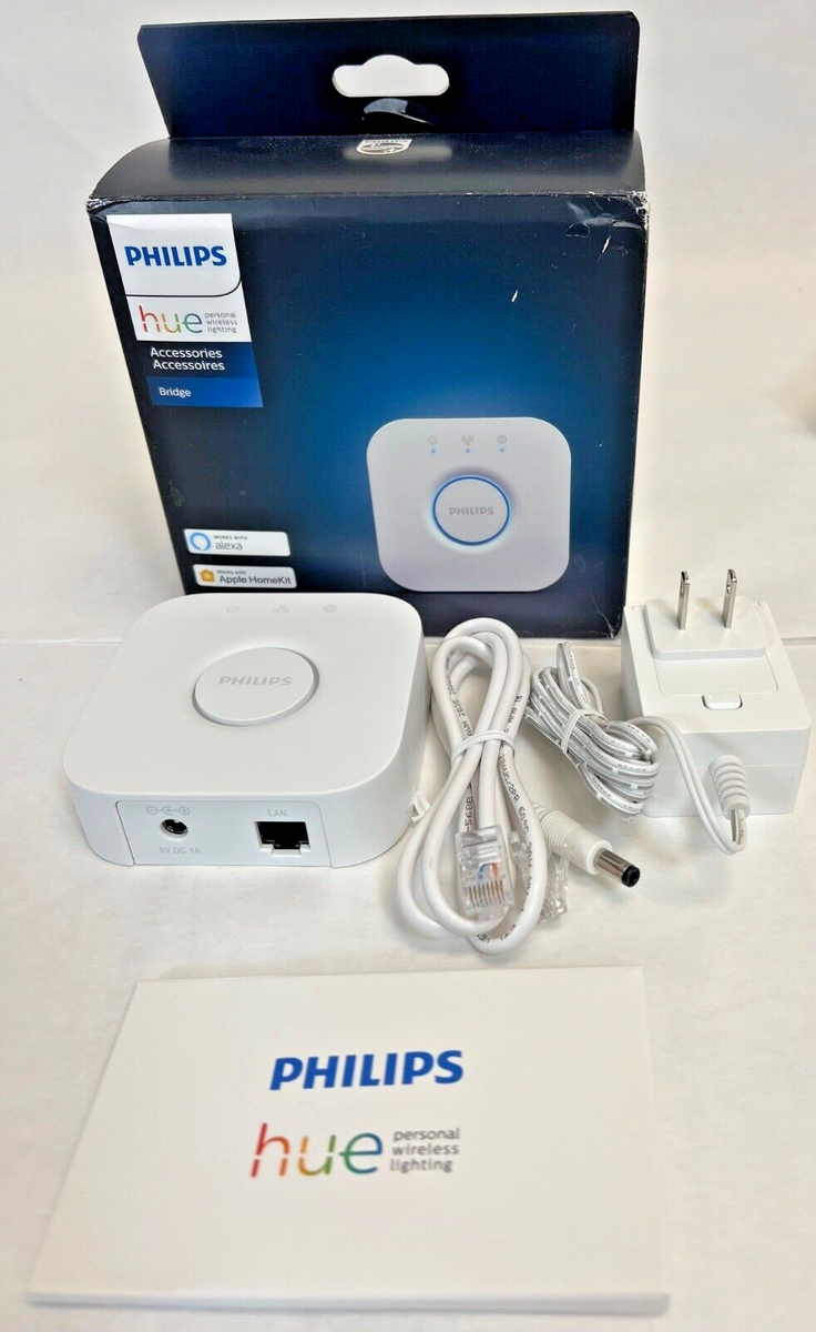 Philips Hue Bridge 本体と付属品 Philips Hue Bridge, Works with Alexa, Apple Home Kit & Google
