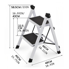 Image of Portable Step Ladder Lightweight Folding Step Stool w/Anti Slip Tread,Heavy Duty