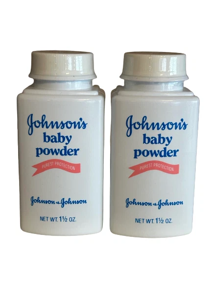 2X Johnson s Baby Powder w Talc 1.5 oz Pink Vintage NEW Sealed Travel Size