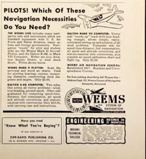 WEEMS Air Navigation School Pilots Annapolis MD Vintage Print Ad 1950
