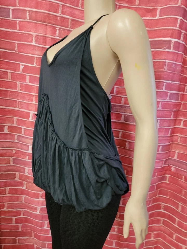 AUTÉNTICO. Top STELLA MCCARTNEY GRIS drapeado trasero sin mangas TALLA IT 38/US 2 #C6 Foto 4 de 4