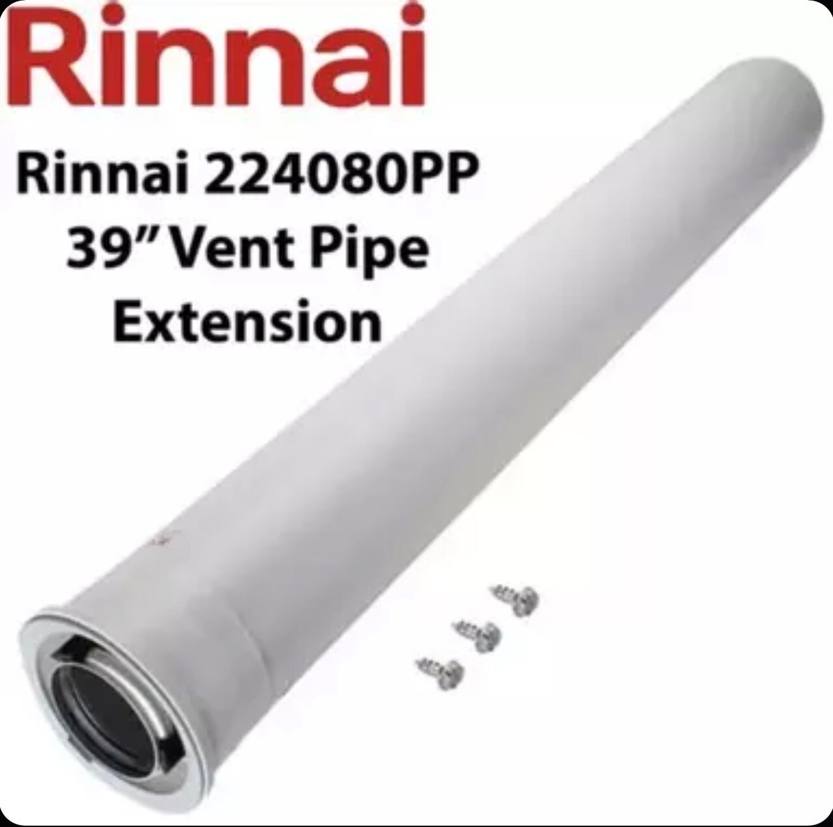224080PP Rinnai Condensing Water heater 39u0026#034; Vent Exhaust Pipe  Extension | eBay