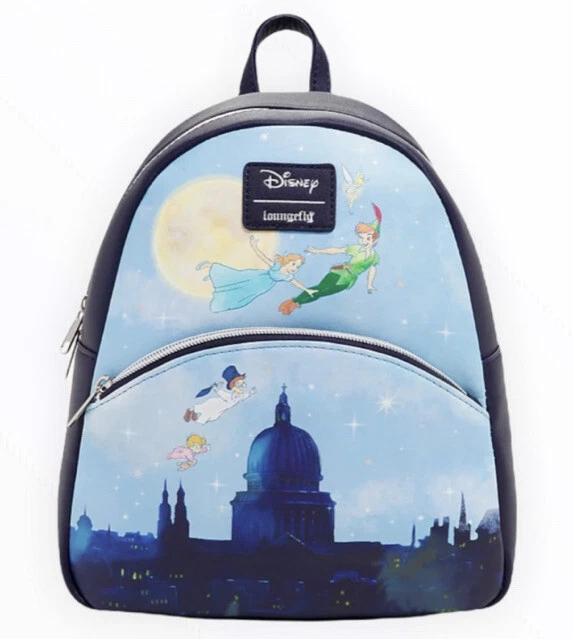 Loungefly Disney Peter Pan Flying City Mini Backpack Wendy Kids Tinker Bell  New! | eBay