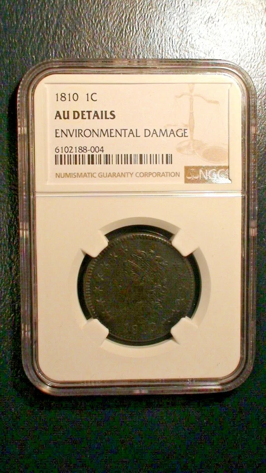 Moneda de 1 centavo CABEZA CLÁSICA 1810 NGC CASI SIN CIRCULAR PRECIO A VENDER
