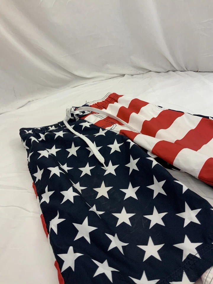 Bañador corto American Flag Board pequeño (28-30) rojo blanco azul YGI Q1-363 Foto 4 de 4