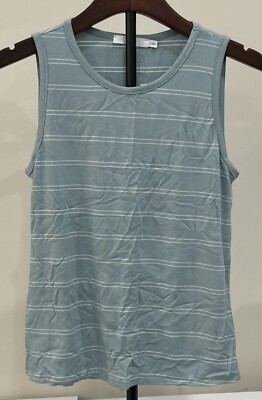 LUSH Women's Tank Pullover Sleeveless Small Striped Stretch Soft Multicolor NWT