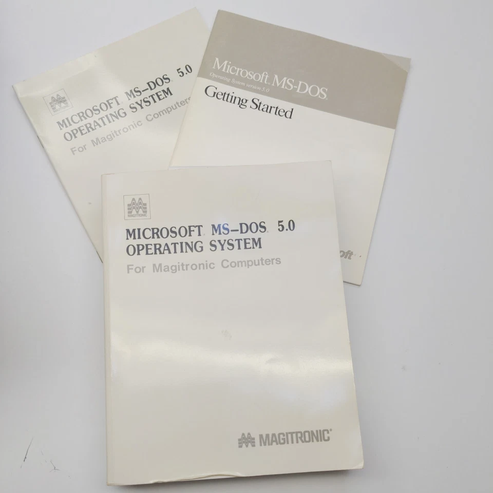 Vtg OEM Microsoft MS-DOS 5 Operating System 5.25" Floppy Disks 1991 Magitronic - Image 4 of 4