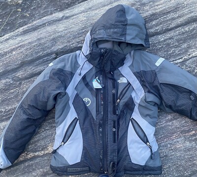 The North Face Steep Tech 550 Womens Medium Ski Coat Gray Black