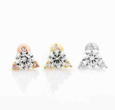 CZ Triangle Cartilage Earring elegant classy sparkly studs wedding jewelry gifts