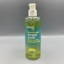 BLISS Lemon + Sage Soapy Suds Body Wash Bubbling Bath 16 Fl Oz NEW