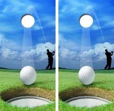Hole In One Golf Cornhole Board Decal Wraps FREE LAMINATION #1804