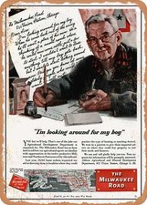 METAL SIGN - 1945 I'm Looking Around for My Boy the Milwaukee Road Vintage Ad