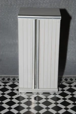 New Miniature White Refrigerator Side by Side  with Groved Doors Free Shipping
