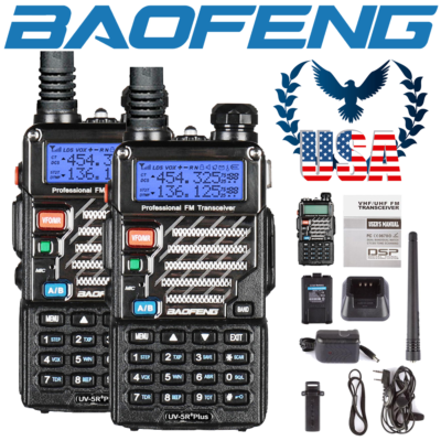 #ad US 2x Baofeng UV 5R Dual Band 2m 70cm VHF UHF FM Transceiver Ham Two way Radio $40.79