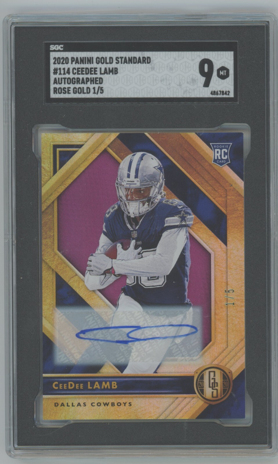 CeeDee Lamb Panini Gold Standard #114 Rose Gold