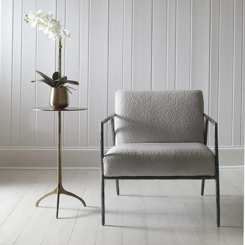 INDUSTRIAL STYLE BEACON CAST ALUMINUM 25" END DRINK TABLE UTTERMOST 25149 - Picture 2 of 3